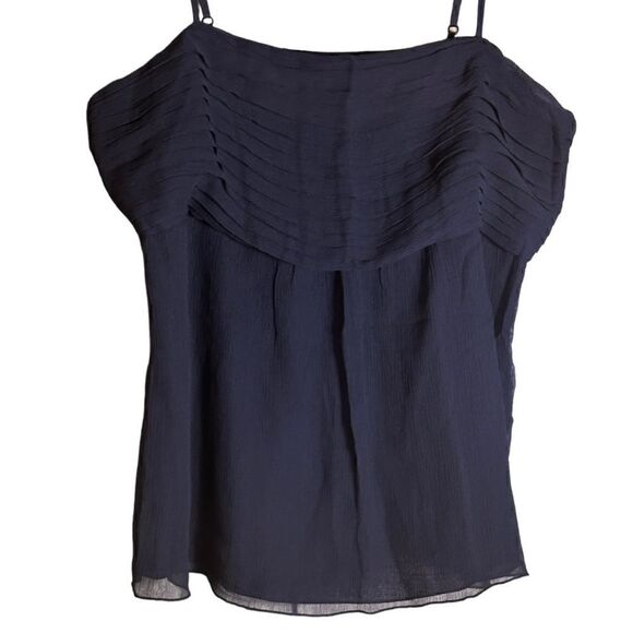 Gap Black Silk Layered Spaghetti Strap Top Size Small ▪️ - Picture 2 of 9